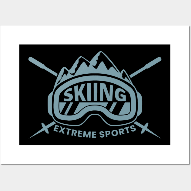 Skiing Mountain Slope Winter Sports Gift Wall Art by AlleyField